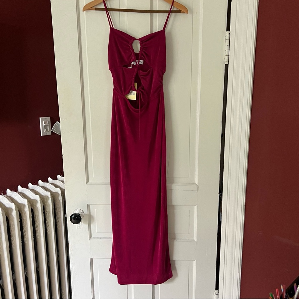 NWT CHARLIE HOLIDAY Mason Midi Dress in Magenta Size 4 - Picture 8 of 8